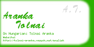aranka tolnai business card